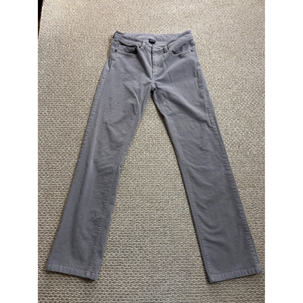 Patagonia Grey Organic Cotton Corduroy Straight Leg Pants Womens 27 Reg
